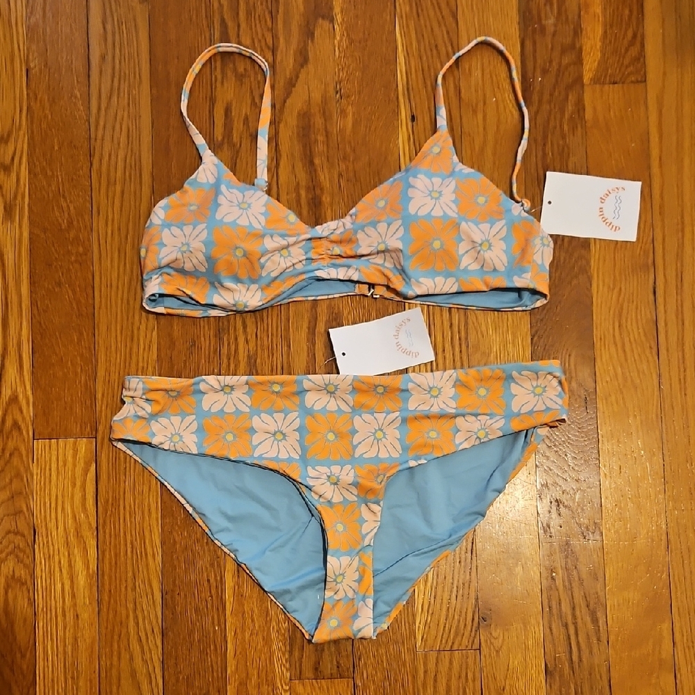 Dippin' Daisy's Blue and Orange Floral Bikini